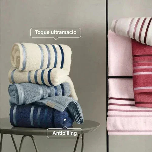 Kit Com 10 Toalhas Super Banhão Fio Penteado Lumina
